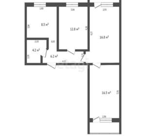 3-к квартира, вторичка, 65м2, 5/9 этаж