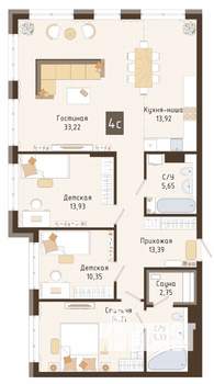 3-к квартира, вторичка, 114м2, 5/7 этаж