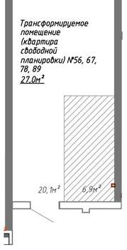 1-к квартира, вторичка, 27м2, 5/15 этаж