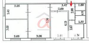 4-к квартира, вторичка, 61м2, 1/5 этаж