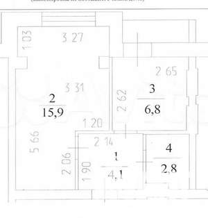 1-к квартира, вторичка, 28м2, 5/12 этаж