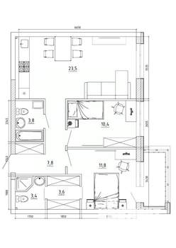 3-к квартира, вторичка, 71м2, 6/8 этаж