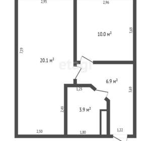 2-к квартира, вторичка, 41м2, 1/3 этаж
