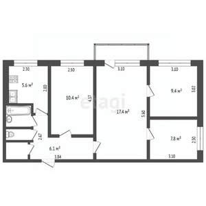 4-к квартира, вторичка, 60м2, 4/5 этаж