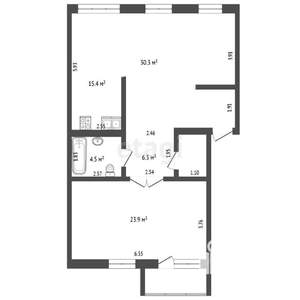 3-к квартира, вторичка, 82м2, 5/8 этаж