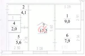 3-к квартира, вторичка, 47м2, 1/5 этаж