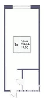 Студия квартира, вторичка, 17м2, 4/9 этаж