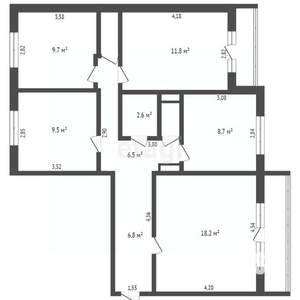4-к квартира, вторичка, 78м2, 7/9 этаж