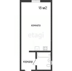 Студия квартира, вторичка, 23м2, 4/9 этаж