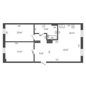 3-к квартира, вторичка, 79м2, 2/5 этаж