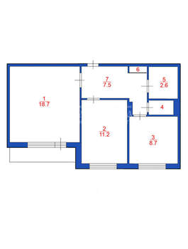 2-к квартира, вторичка, 44м2, 8/9 этаж