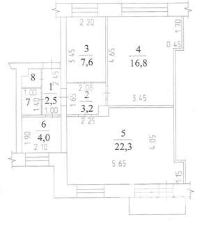 2-к квартира, вторичка, 59м2, 2/4 этаж