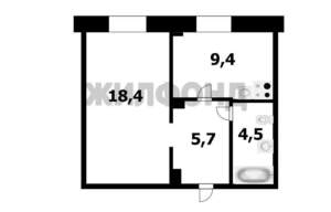 1-к квартира, вторичка, 38м2, 1/5 этаж