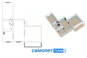 3-к квартира, вторичка, 59м2, 3/10 этаж