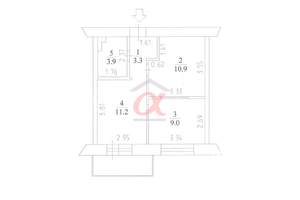 2-к квартира, вторичка, 39м2, 11/14 этаж