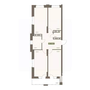 3-к квартира, вторичка, 78м2, 11/16 этаж