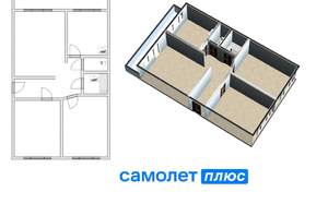 3-к квартира, вторичка, 61м2, 2/5 этаж