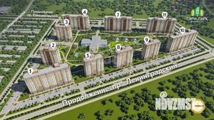 2-к квартира, строящийся дом, 44м2, 15/15 этаж