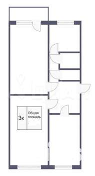 3-к квартира, вторичка, 61м2, 4/5 этаж