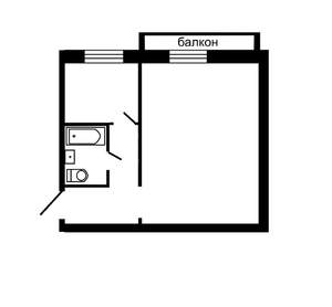 1-к квартира, вторичка, 32м2, 4/5 этаж