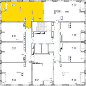 4-к квартира, строящийся дом, 70м2, 2/15 этаж