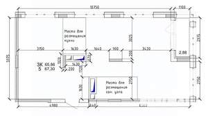 3-к квартира, вторичка, 65м2, 12/15 этаж