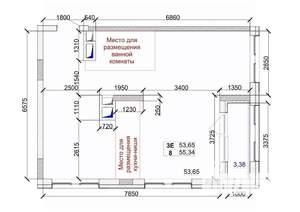 3-к квартира, вторичка, 55м2, 7/15 этаж