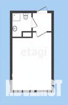 Студия квартира, вторичка, 27м2, 1/5 этаж