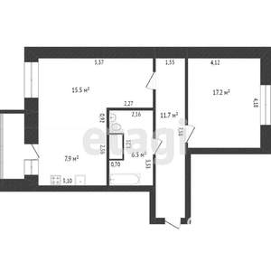 2-к квартира, вторичка, 44м2, 13/16 этаж