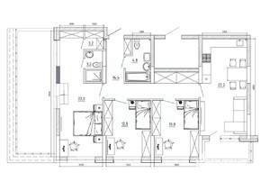 4-к квартира, вторичка, 123м2, 7/8 этаж