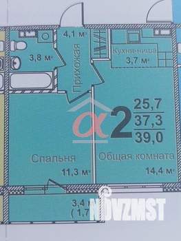 1-к квартира, сданный дом, 38м2, 4/16 этаж