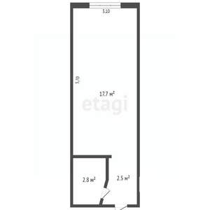 Студия квартира, вторичка, 23м2, 7/9 этаж