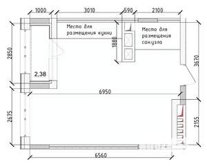 1-к квартира, вторичка, 34м2, 8/15 этаж