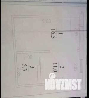 1-к квартира, вторичка, 33м2, 1/9 этаж