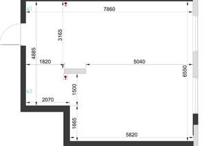 Студия квартира, вторичка, 48м2, 2/6 этаж