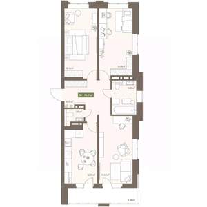 3-к квартира, вторичка, 78м2, 10/16 этаж