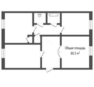 4-к квартира, вторичка, 80м2, 1/2 этаж