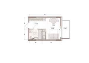 Студия квартира, вторичка, 24м2, 4/15 этаж