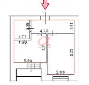 1-к квартира, вторичка, 39м2, 4/12 этаж