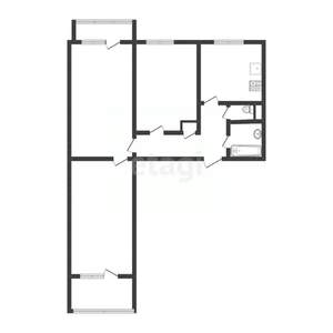 3-к квартира, вторичка, 60м2, 2/9 этаж