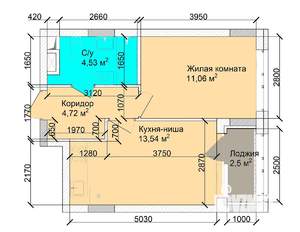 2-к квартира, строящийся дом, 36м2, 3/15 этаж
