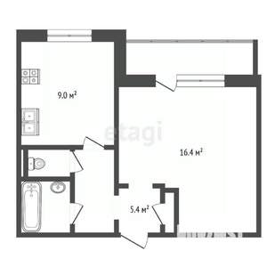 1-к квартира, вторичка, 30м2, 10/10 этаж