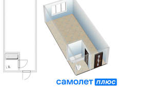 1-к квартира, вторичка, 17м2, 3/9 этаж