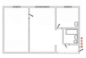 2-к квартира, вторичка, 45м2, 1/5 этаж