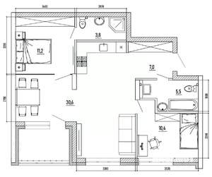 3-к квартира, вторичка, 74м2, 5/8 этаж