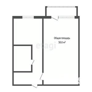 1-к квартира, вторичка, 31м2, 4/5 этаж