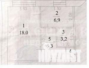 1-к квартира, вторичка, 36м2, 1/5 этаж