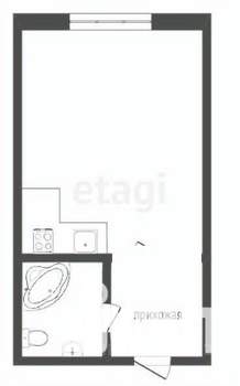 Студия квартира, вторичка, 14м2, 4/9 этаж
