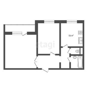 2-к квартира, вторичка, 50м2, 2/9 этаж
