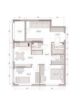 3-к квартира, вторичка, 65м2, 12/15 этаж